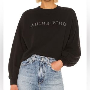 Black Anine Bing ESME sweatshirt NWT
